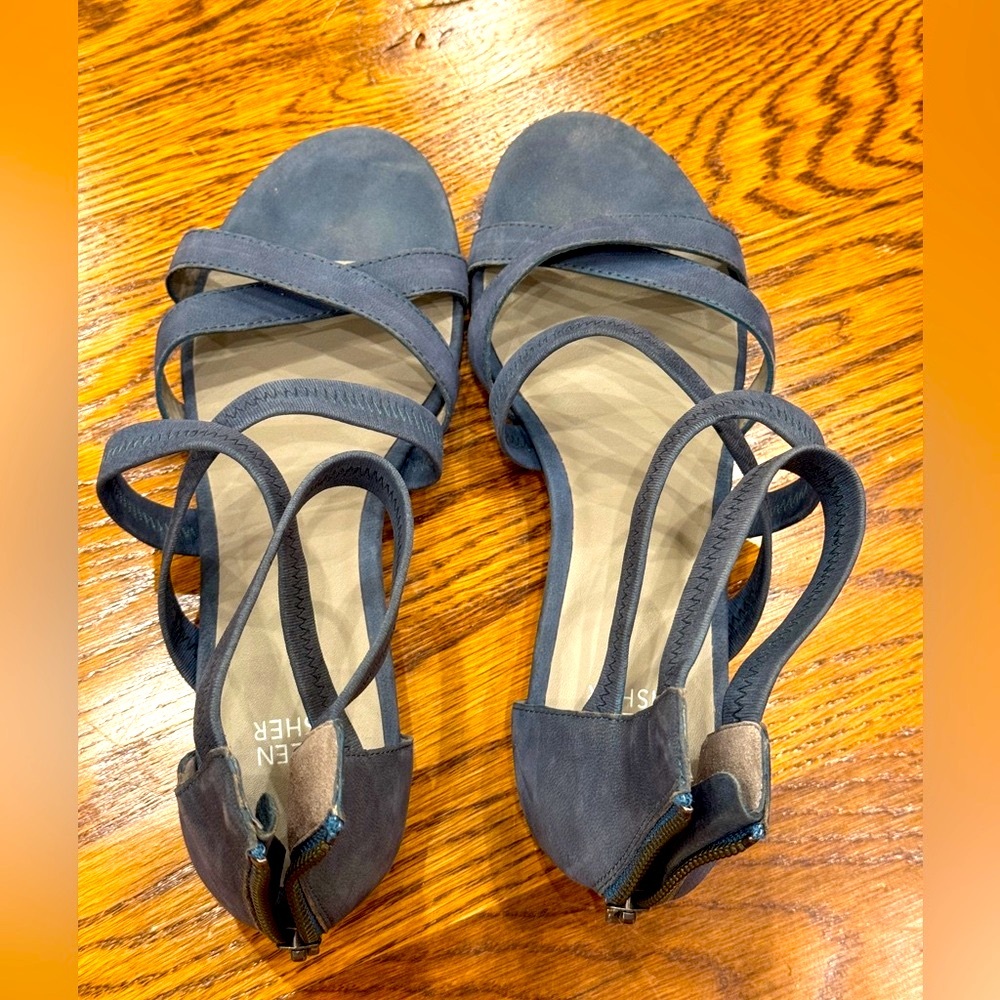 Eileen Fisher Blue Suede Sandals